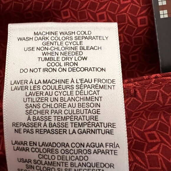 NWT Ben Sherman Red Geometric Print Chino Shorts Sz. 30 Stretch Fit - Picture 6 of 10